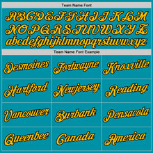 Загрузить изображение в средство просмотра галереи, Custom Teal Black-Gold Authentic Throwback Basketball Jersey