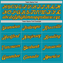 Laden Sie das Bild in den Galerie-Viewer, Custom Teal Navy-Gold Authentic Throwback Basketball Jersey