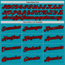 Charger l'image dans la galerie, Custom Teal Red-Black Authentic Throwback Basketball Jersey