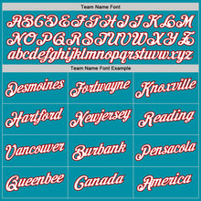 Загрузить изображение в средство просмотра галереи, Custom Teal White-Red Authentic Throwback Basketball Jersey