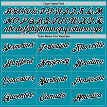 Laden Sie das Bild in den Galerie-Viewer, Custom Teal Black-Red Authentic Throwback Basketball Jersey