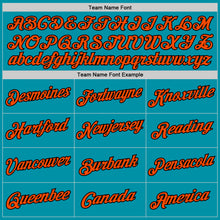 Загрузить изображение в средство просмотра галереи, Custom Teal Orange-Black Authentic Throwback Basketball Jersey