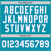 Загрузить изображение в средство просмотра галереи, Custom Teal White-Light Blue Authentic Throwback Basketball Jersey