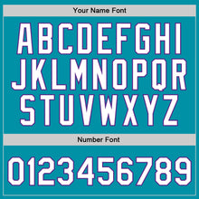 Загрузить изображение в средство просмотра галереи, Custom Teal White-Purple Authentic Throwback Basketball Jersey