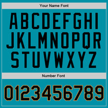 Загрузить изображение в средство просмотра галереи, Custom Teal Black-Old Gold Authentic Throwback Basketball Jersey