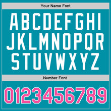 Загрузить изображение в средство просмотра галереи, Custom Teal Pink-White Authentic Throwback Basketball Jersey