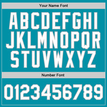 Charger l'image dans la galerie, Custom Teal White-Gray Authentic Throwback Basketball Jersey