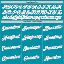 Charger l'image dans la galerie, Custom Teal White-Gray Authentic Throwback Basketball Jersey