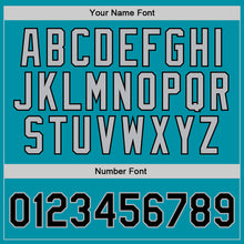 Laden Sie das Bild in den Galerie-Viewer, Custom Teal Black-Gray Authentic Throwback Basketball Jersey