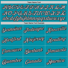 Laden Sie das Bild in den Galerie-Viewer, Custom Teal Black-Gray Authentic Throwback Basketball Jersey