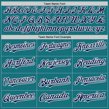 Charger l'image dans la galerie, Custom Teal Navy-Red Authentic Baseball Jersey