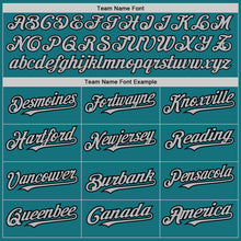 Загрузить изображение в средство просмотра галереи, Custom Teal Gray-Black Authentic Baseball Jersey