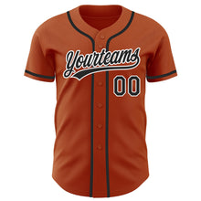 Загрузить изображение в средство просмотра галереи, Custom Texas Orange Black-White Authentic Baseball Jersey