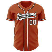 Загрузить изображение в средство просмотра галереи, Custom Texas Orange White-Black Authentic Baseball Jersey