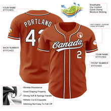 Загрузить изображение в средство просмотра галереи, Custom Texas Orange White-Black Authentic Baseball Jersey