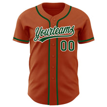 Загрузить изображение в средство просмотра галереи, Custom Texas Orange Green-White Authentic Baseball Jersey