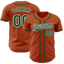 Загрузить изображение в средство просмотра галереи, Custom Texas Orange Green-White Authentic Baseball Jersey