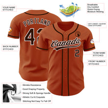 Загрузить изображение в средство просмотра галереи, Custom Texas Orange Brown-White Authentic Baseball Jersey