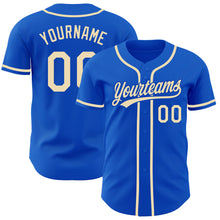 Load image into Gallery viewer, Custom Thunder Blue City Cream Authentic Baseball Jersey