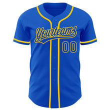 Загрузить изображение в средство просмотра галереи, Custom Thunder Blue Yellow Authentic Baseball Jersey