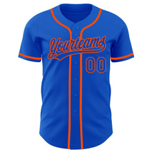 Загрузить изображение в средство просмотра галереи, Custom Thunder Blue Orange Authentic Baseball Jersey