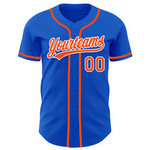 Загрузить изображение в средство просмотра галереи, Custom Thunder Blue Orange-White Authentic Baseball Jersey