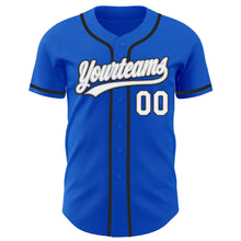 Загрузить изображение в средство просмотра галереи, Custom Thunder Blue White Gray-Black Authentic Baseball Jersey