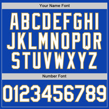 Загрузить изображение в средство просмотра галереи, Custom Thunder Blue White-Old Gold Authentic Baseball Jersey