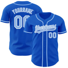 Загрузить изображение в средство просмотра галереи, Custom Thunder Blue Light Blue-White Authentic Baseball Jersey