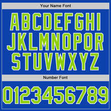 Загрузить изображение в средство просмотра галереи, Custom Thunder Blue Neon Green-White Authentic Baseball Jersey