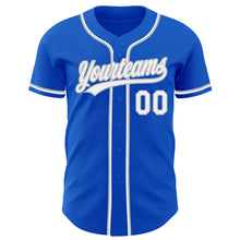Загрузить изображение в средство просмотра галереи, Custom Thunder Blue White-Gray Authentic Baseball Jersey