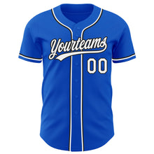 Загрузить изображение в средство просмотра галереи, Custom Thunder Blue White-Black Authentic Baseball Jersey
