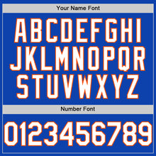 Загрузить изображение в средство просмотра галереи, Custom Thunder Blue White-Orange Authentic Baseball Jersey