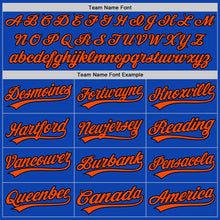 Загрузить изображение в средство просмотра галереи, Custom Thunder Blue Orange-Black Authentic Baseball Jersey