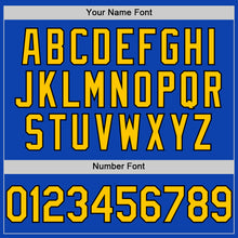Загрузить изображение в средство просмотра галереи, Custom Thunder Blue Yellow-Black Authentic Baseball Jersey