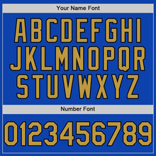 Загрузить изображение в средство просмотра галереи, Custom Thunder Blue Old Gold-Black Authentic Baseball Jersey