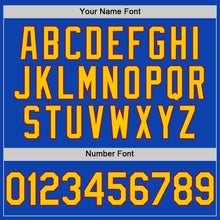 Загрузить изображение в средство просмотра галереи, Custom Thunder Blue Yellow-Crimson Authentic Baseball Jersey