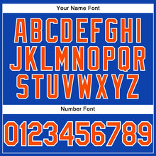 Load image into Gallery viewer, Custom Thunder Blue Orange-White Performance T-Shirt