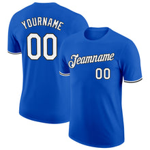 Load image into Gallery viewer, Custom Thunder Blue White-Black Performance T-Shirt