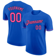 Load image into Gallery viewer, Custom Thunder Blue Pink-Black Performance T-Shirt
