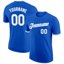 Load image into Gallery viewer, Custom Thunder Blue White-Light Blue Performance T-Shirt