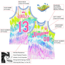 Загрузить изображение в средство просмотра галереи, Custom Tie Dye Pink-White 3D Authentic Basketball Jersey