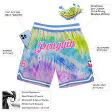 Charger l'image dans la galerie, Custom Tie Dye Pink-White 3D Authentic Basketball Shorts