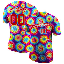 Загрузить изображение в средство просмотра галереи, Custom Tie Dye Red-White 3D Performance T-Shirt