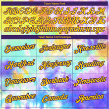 Laden Sie das Bild in den Galerie-Viewer, Custom Tie Dye Gold-Purple 3D Performance T-Shirt