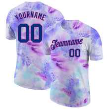 Загрузить изображение в средство просмотра галереи, Custom Tie Dye Royal-Pink 3D Performance T-Shirt