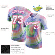 Charger l'image dans la galerie, Custom Tie Dye White-Pink 3D Performance T-Shirt