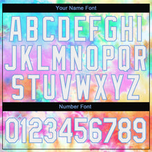 Загрузить изображение в средство просмотра галереи, Custom Stitched Tie Dye White-Light Blue 3D Rainbow Sports Pullover Sweatshirt Hoodie