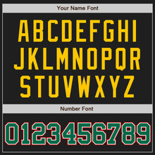 Load image into Gallery viewer, Custom Black Kelly Green-Gold Authentic Two Tone Baseball Jersey
