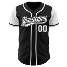 Load image into Gallery viewer, Custom Black White-Gray Authentic Two Tone Baseball Jersey